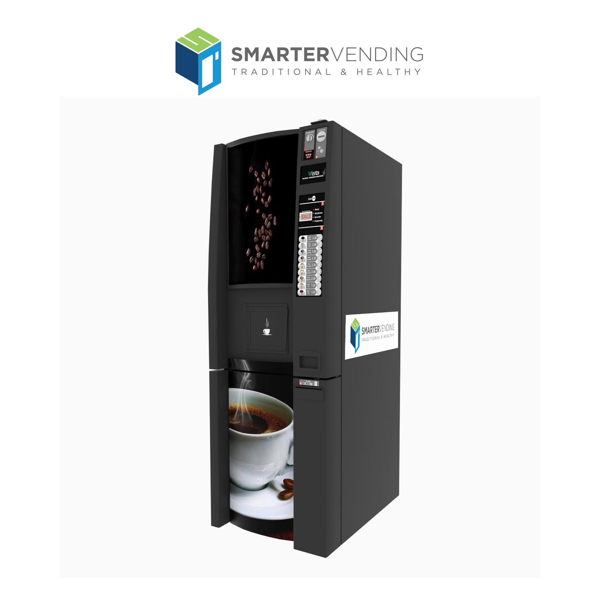 Hot Coffee Drink Vending Machine Services | Riverside County | San Bernardino| San Diego | La County | Hollywood | Ontario | Anaheim | Irvine | SmarterVendingMachine