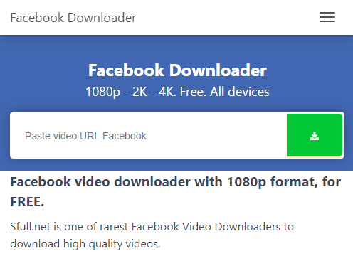 Download Video Facebook Full HD 1080p - Facebook Downloader