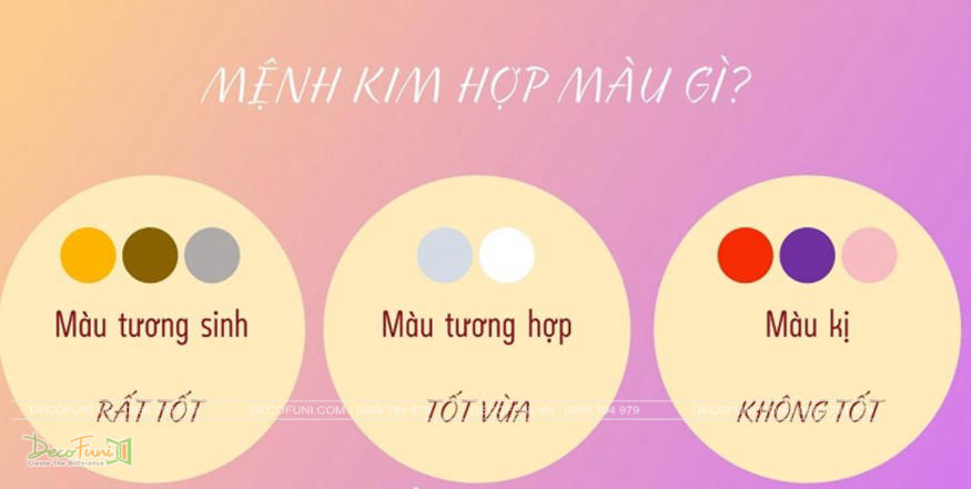 Mệnh Kim hợp màu gì 2021 chuẩn phong thủy màu sắc MAY MẮN