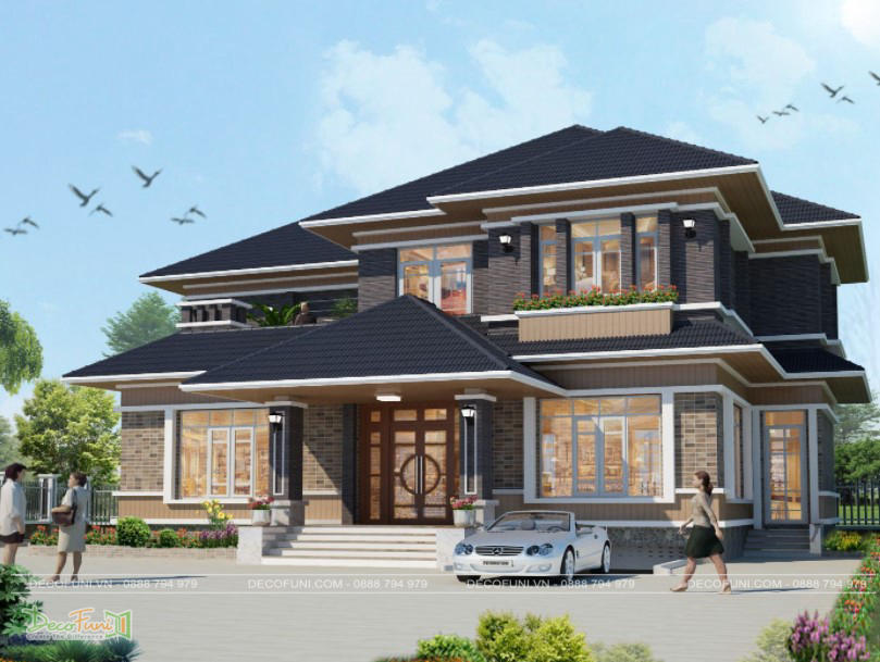Mẫu thiết kế biệt thự mái Nhật HIỆN ĐẠI nội thất ĐẸP