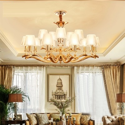 Đèn chùm phòng khách 15 tay - Đèn LED TBD Bắc Ninh | Quạt Trần Đèn | Đèn Trang Trí