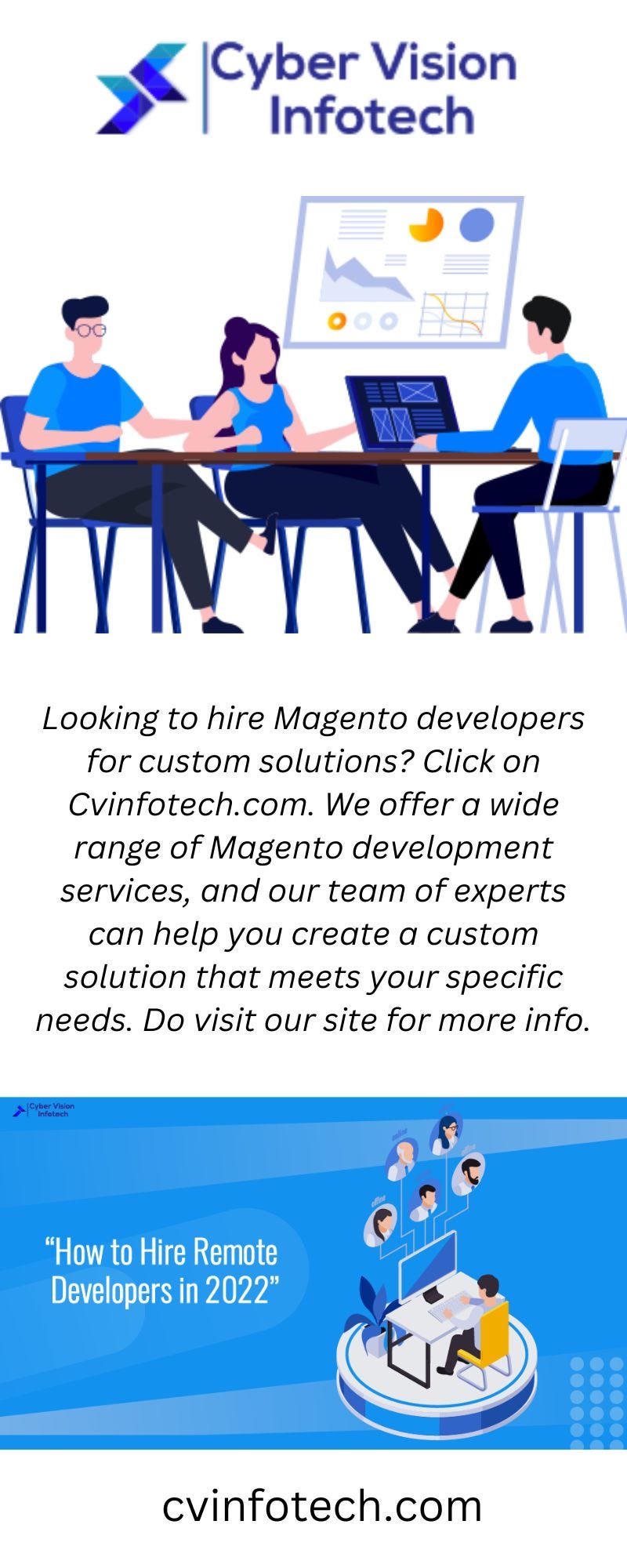 Hire Magento Developers for Custom Solutions | Cvinfotech.com - Cvinfotech - Medium
