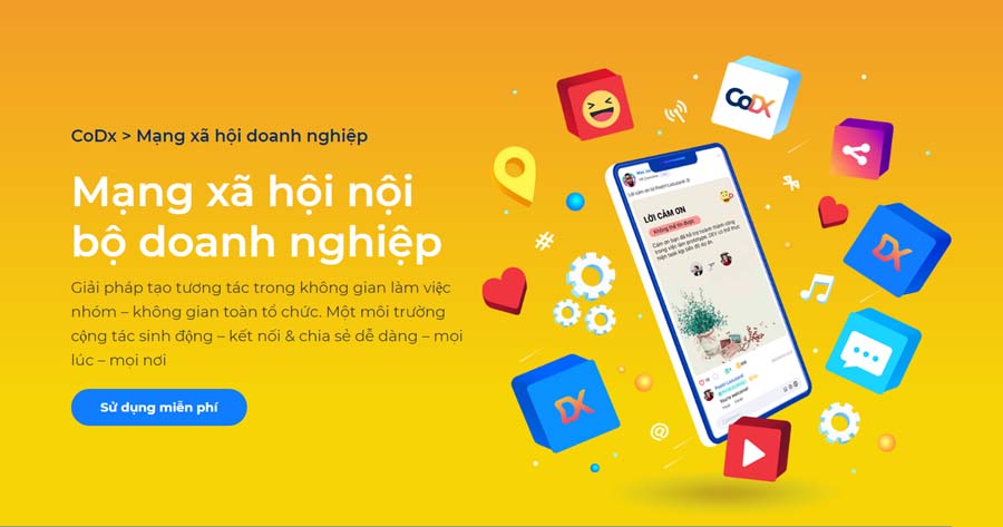 Mạng xã hội nội bộ - CoDX - Nền Tảng Chuyển Đổi Số Doanh Nghiệp Toàn Diện