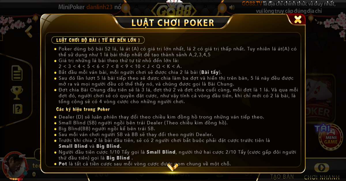 Hướng Dẫn Toàn Diện Về Poker Go88: Kinh Nghiệm Đắt Giá - Go88