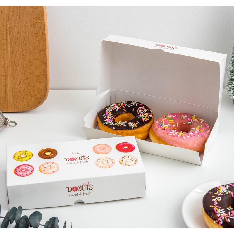 In Hộp Đựng Bánh Donut Giá Rẻ, Thiết Kế Theo Yêu Cầu - In Sắc Màu