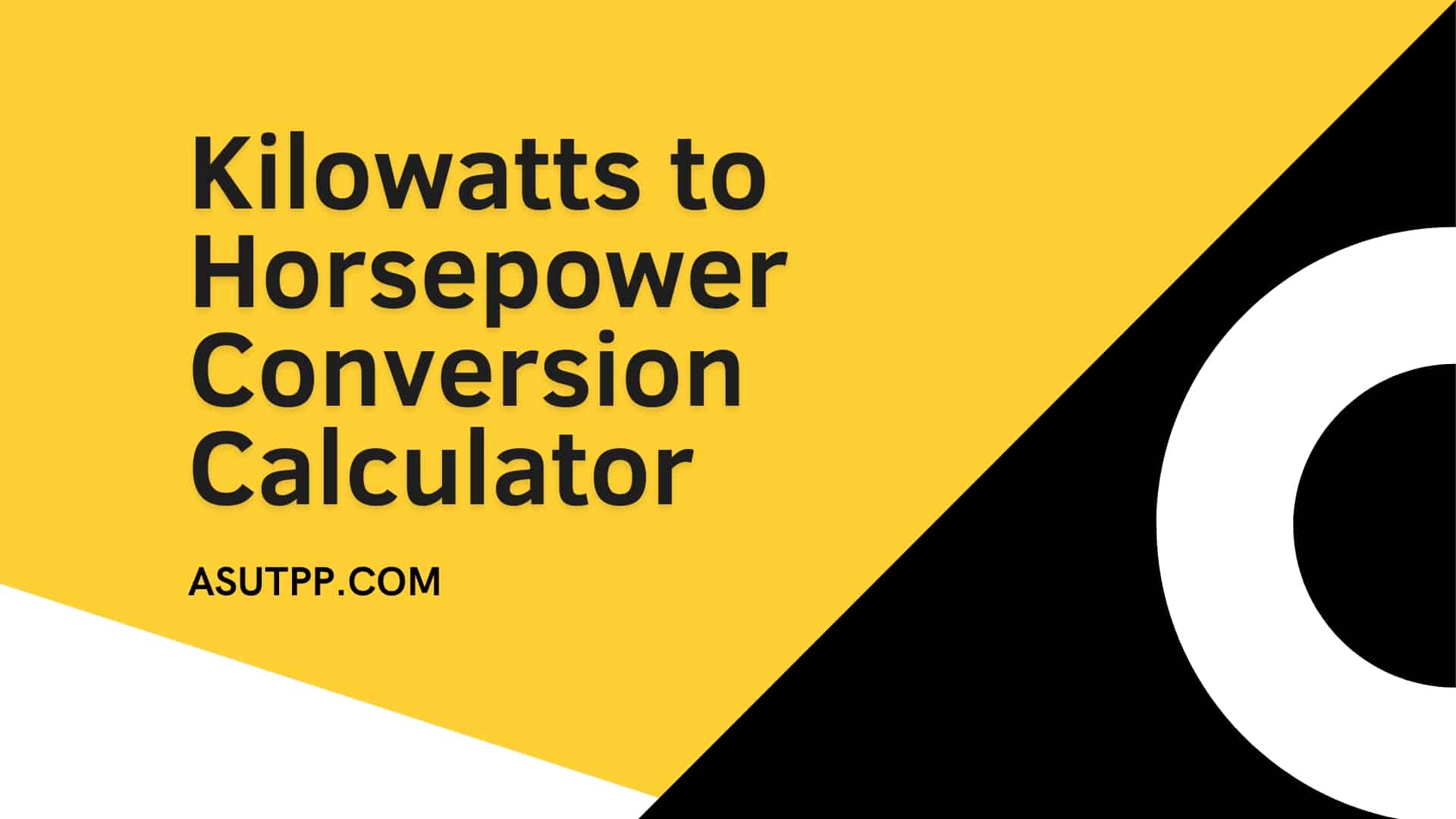 kW to hp - Kilowatts to Horsepower Conversion Calculator