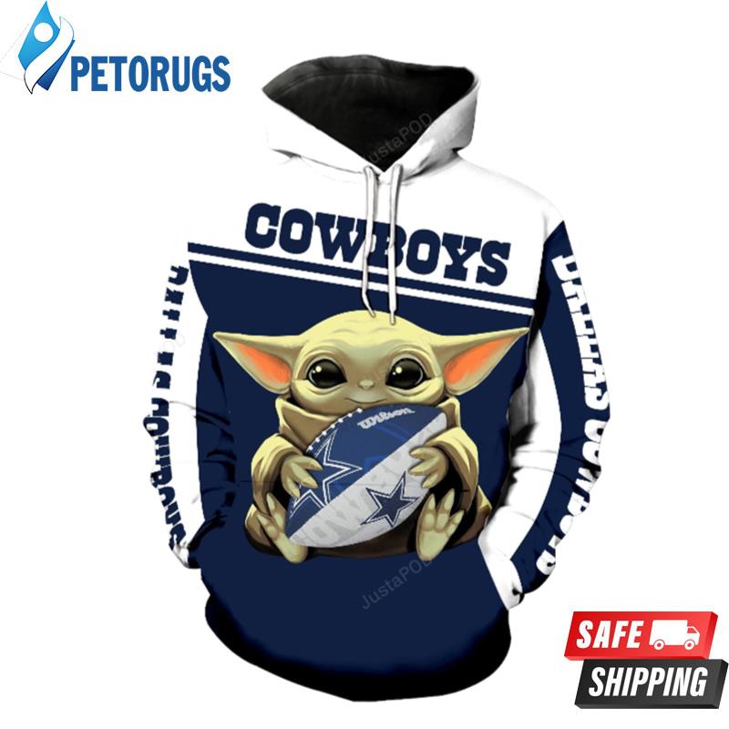 Nfl Dallas Cowboys Baby Yoda 3D Hoodie - Peto Rugs