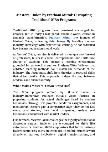 Masters’ Union by Pratham Mittal_ Disrupting Traditional MBA Programs.pdf