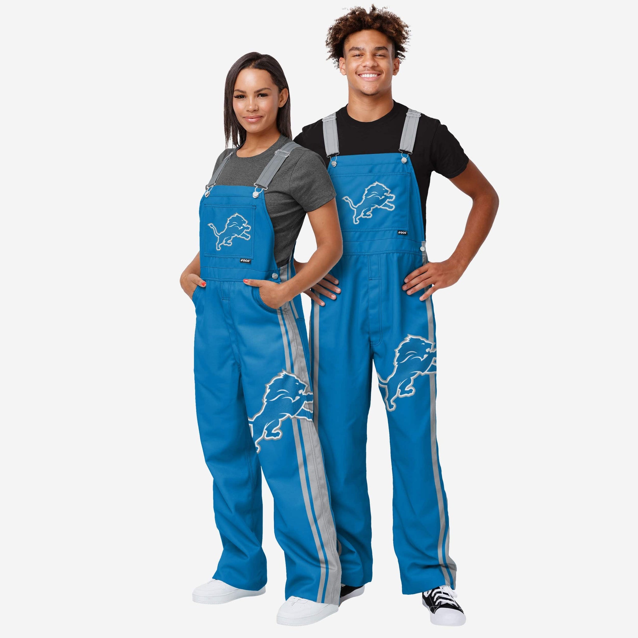 Detroit Lions Team Stripe Bib Overalls | WearCrush