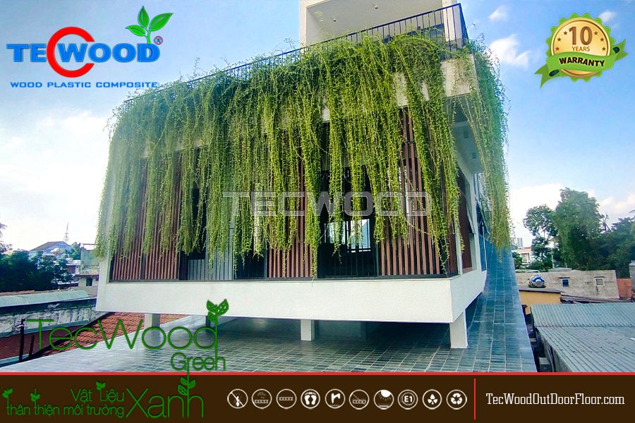 Trang trí ban công với thanh đa năng composite