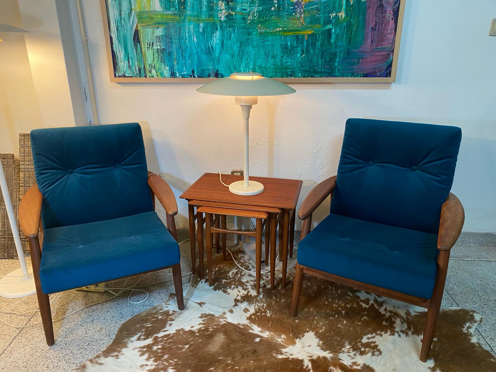 Vintage and Antique Blue Armchair - Vintage Laranja