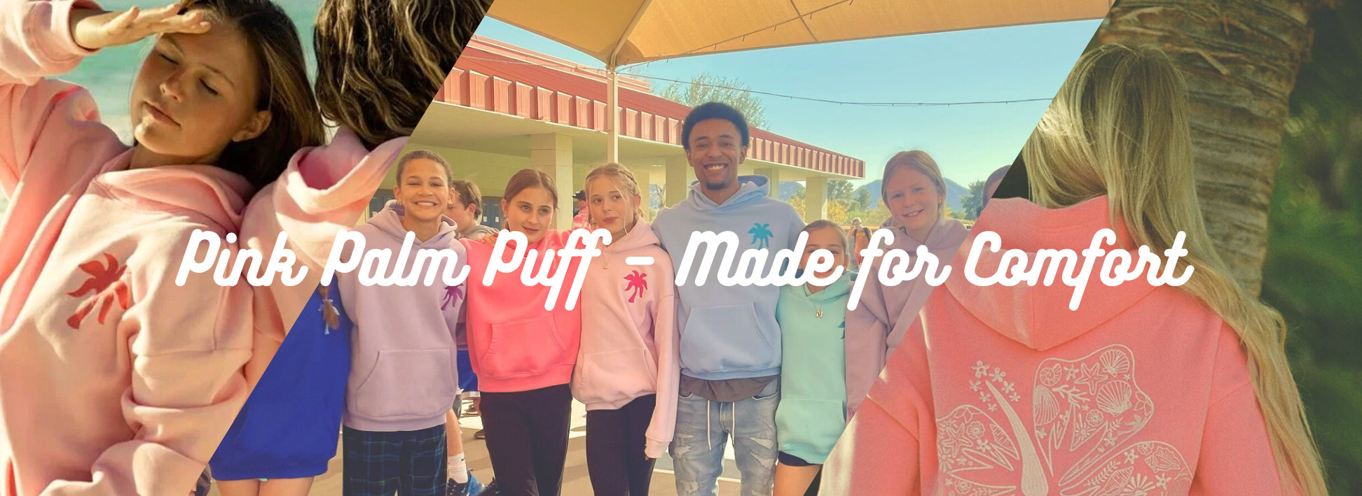 Pink Palm Puff - Pink Palm Puff hoodie - Pink Palm