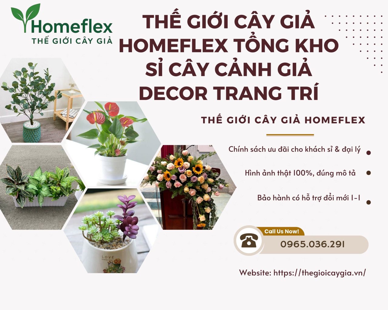 Thế Giới Cây Giả Homeflex Tổng Kho Sỉ Cây Cảnh Giả Decor Trang Trí 2025