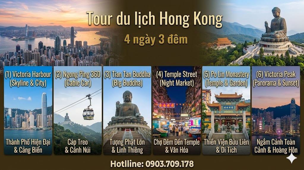 Tour du lịch Hong Kong 4 ngày 3 đêm