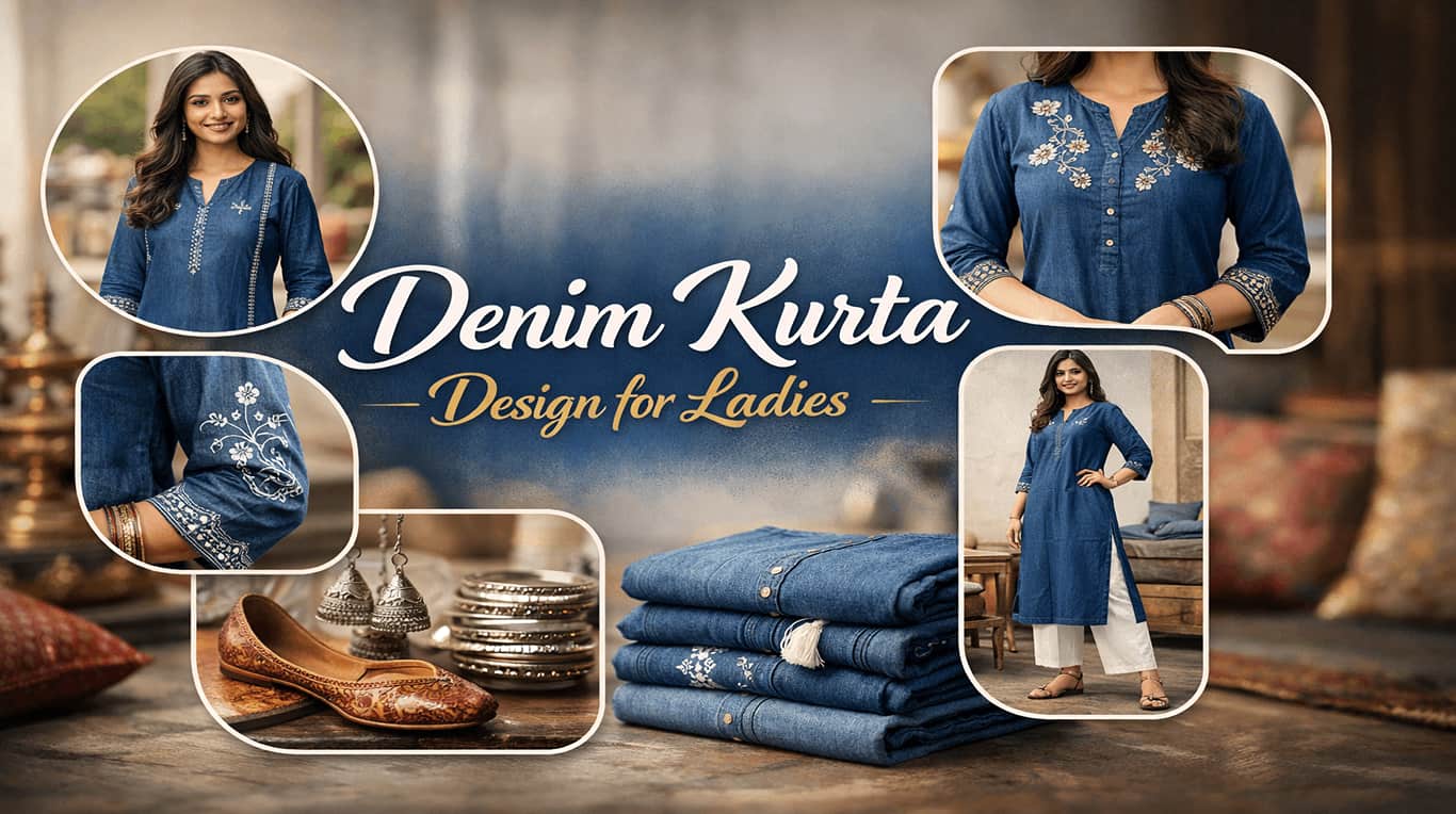 Denim Kurta Design for Ladies | Etiquette Apparels