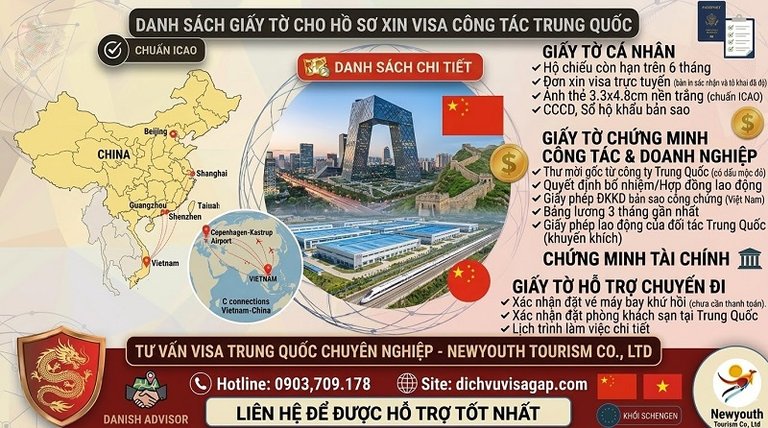 Xin visa công tác Trung Quốc cần thư mời như thế nào? - Thông tin du lịch, visa và chiếu