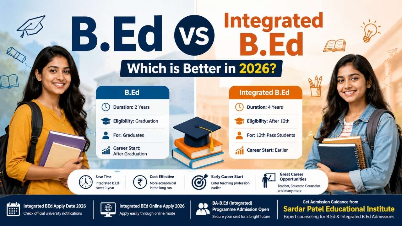 B.Ed vs Integrated B.Ed – Which is Better in 2026? - Sardar Patel Educational Institute