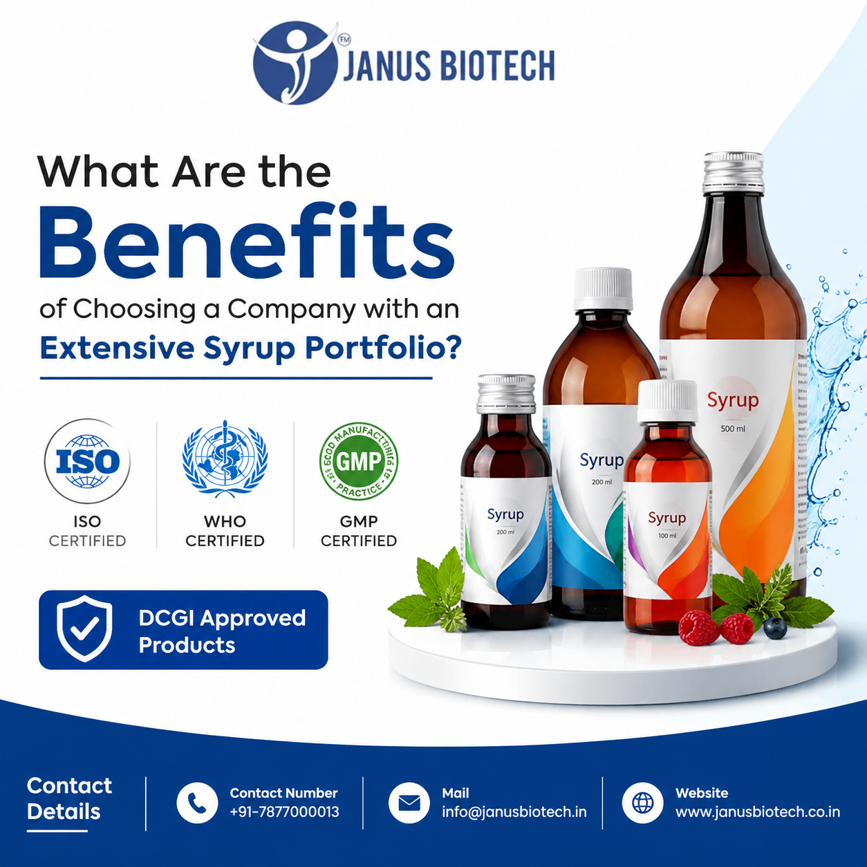 What Are the Benefits of Choosing a Company with an Extensive Syrup Portfolio? – Janus Biotech