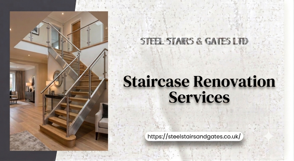 Staircase Renovation | Steel Staircase & Metal Balconies