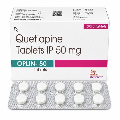 Quetiapine 50 Mg Tablet | Oplin-50 Tablets - Plenum Biotech