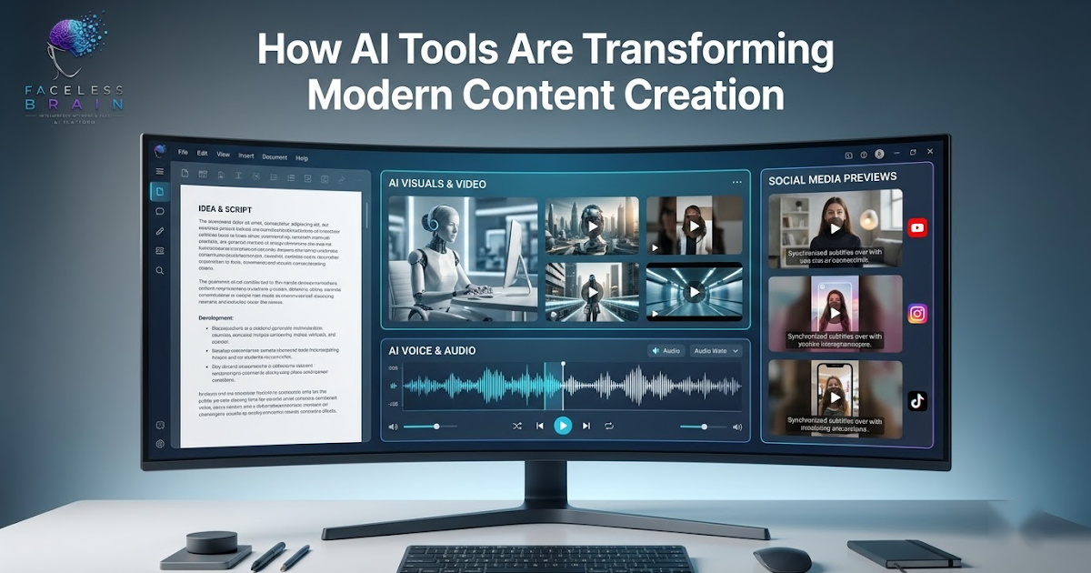 FacelessBrain: How AI Tools Are Transforming Modern Content Creation