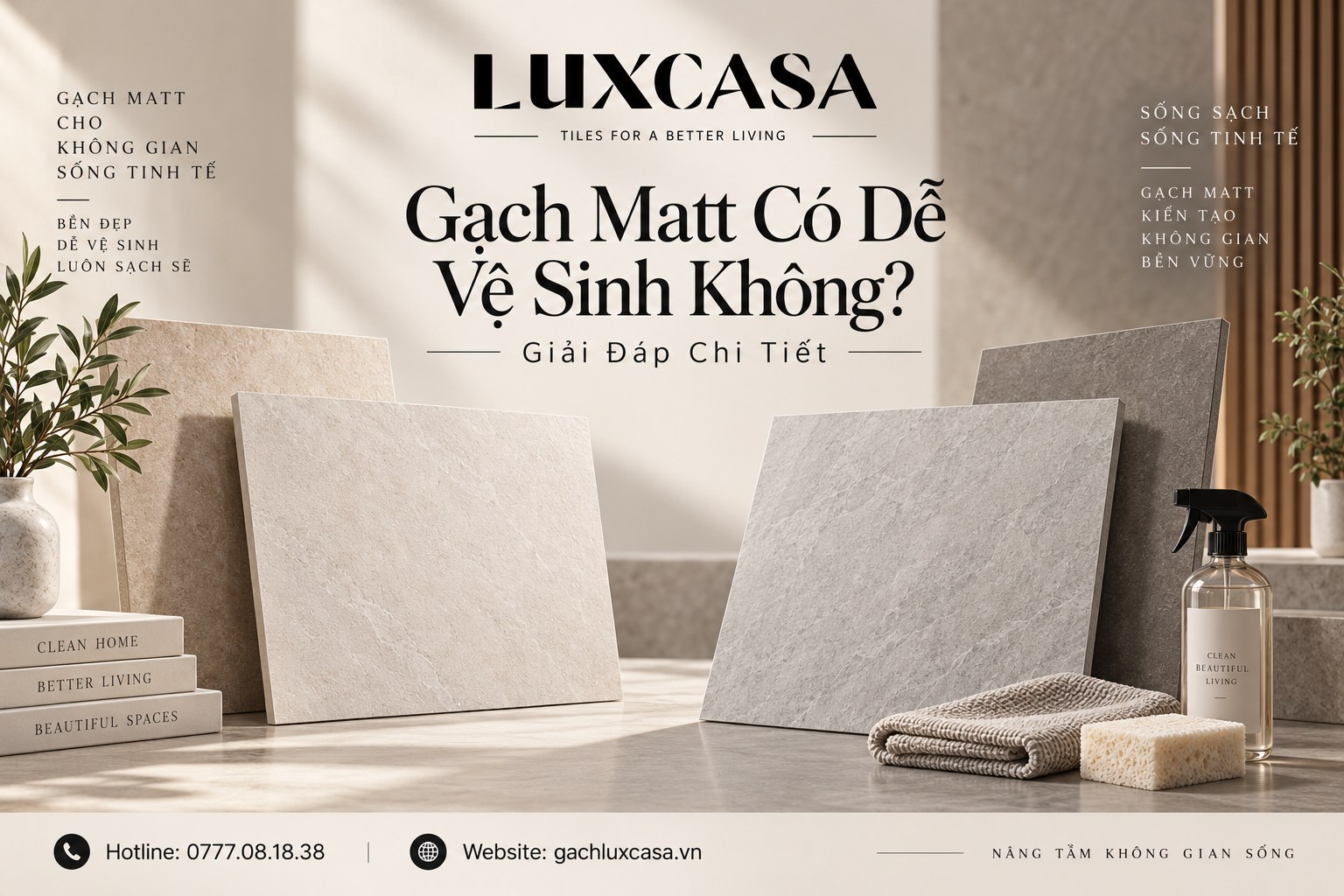Gạch Matt Có Dễ Vệ Sinh Không? Giải Đáp Chi Tiết - Gạch Luxcasa