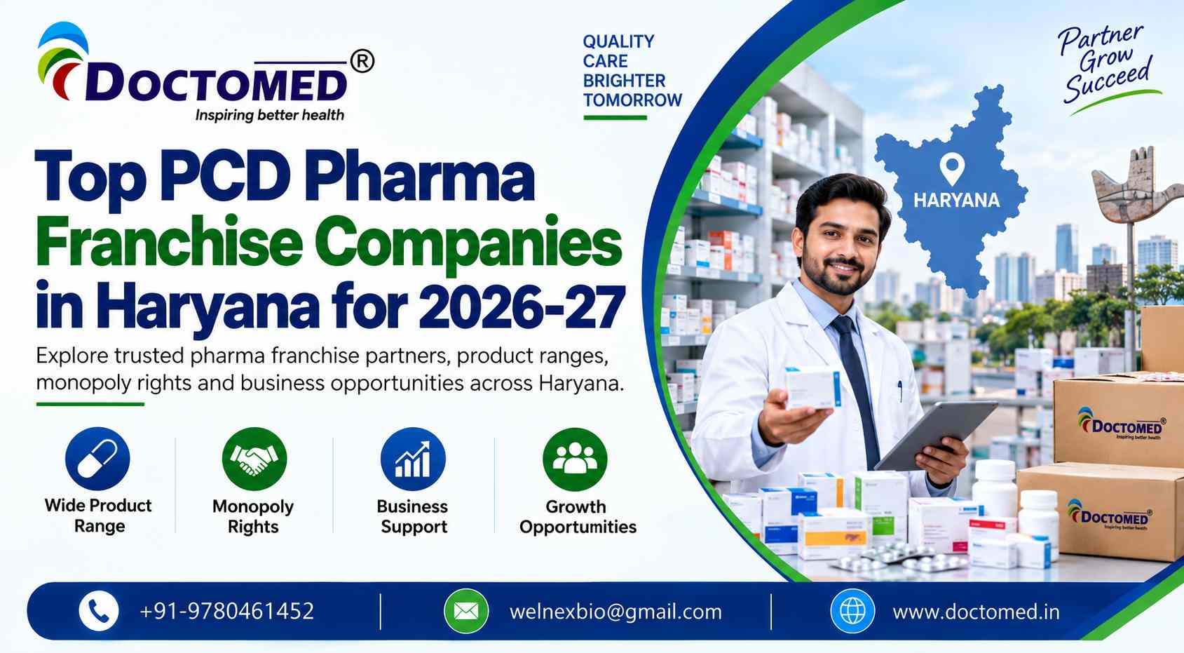 Top PCD Pharma Franchise Companies in Haryana for 2026-27