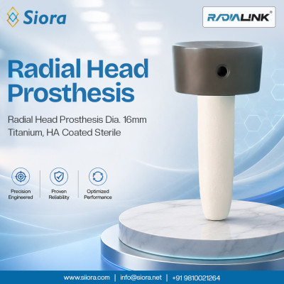 Radial Head Prosthesis Dia. 16mm Titanium, HA Coated Sterile Profile Picture