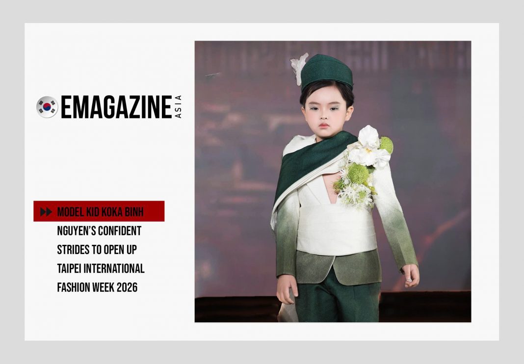 Model kid Koka Binh Nguyen’s confident strides to open up Taipei International Fashion Week 2026