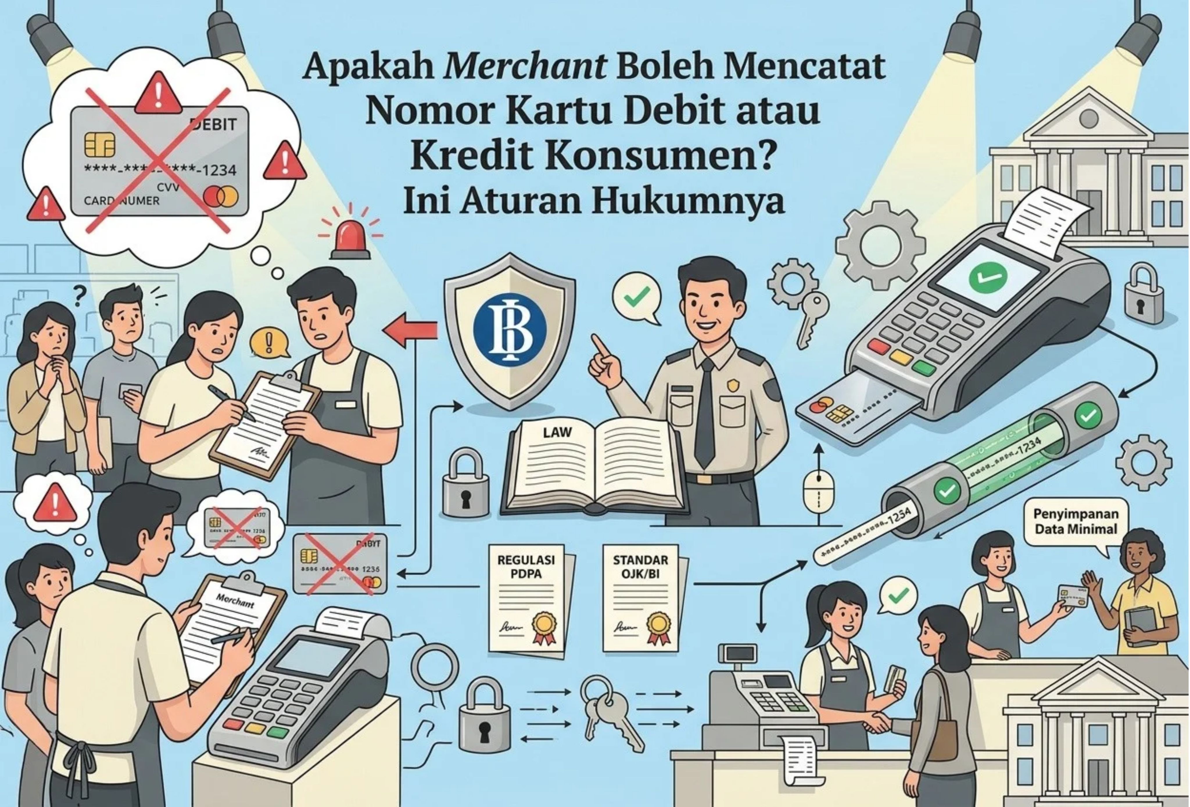 Apakah Merchant Boleh Mencatat Nomor Kartu Debit atau Kredit Konsumen