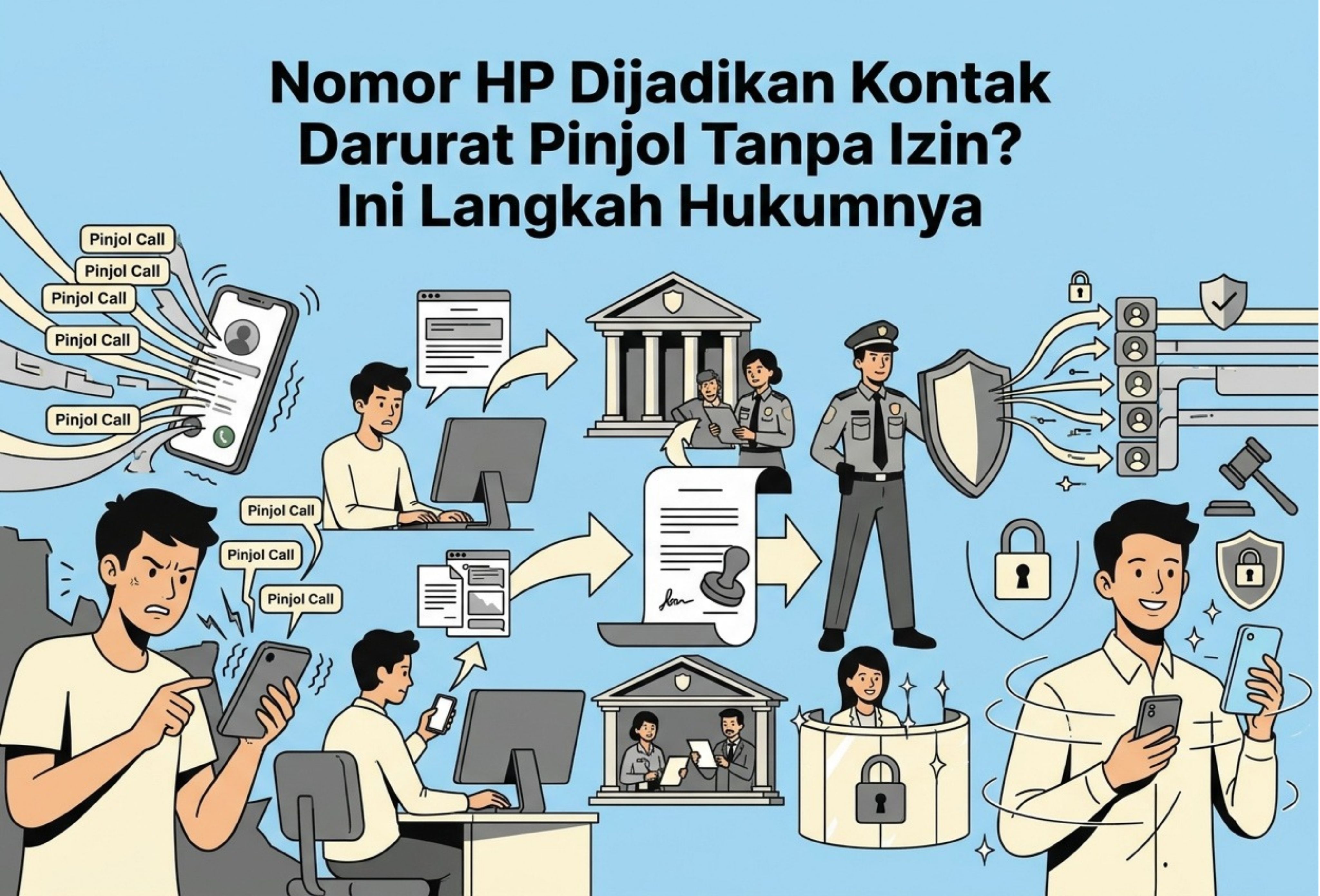 Nomor HP Dijadikan Kontak Darurat Pinjol Tanpa Izin? Ini Langkah Hukumnya