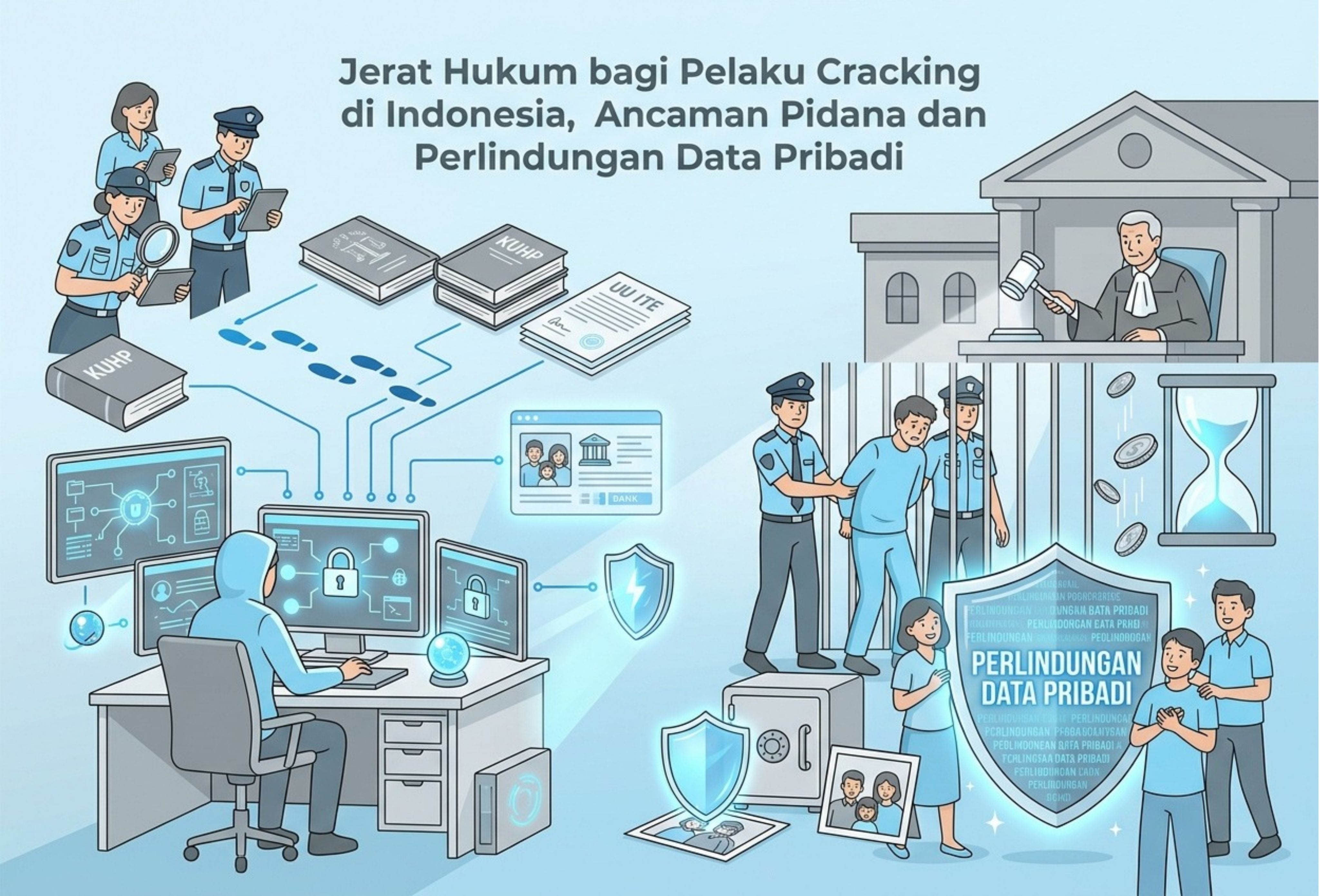 Jerat Hukum bagi Pelaku Cracking di Indonesia, Ancaman Pidana dan Perlindungan Data Pribadi