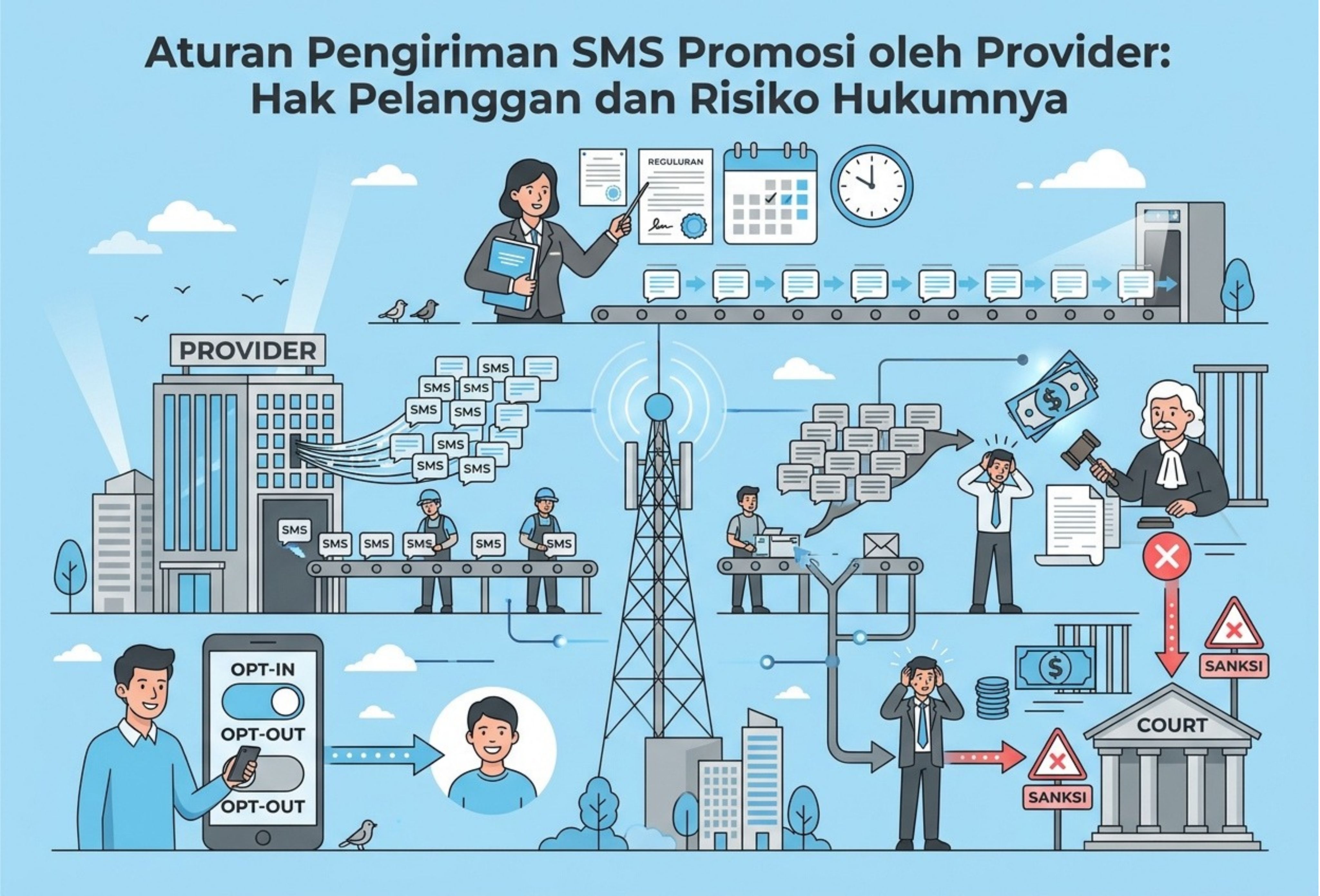Aturan Pengiriman SMS Promosi oleh Provider: Hak Pelanggan dan Risiko Hukumnya