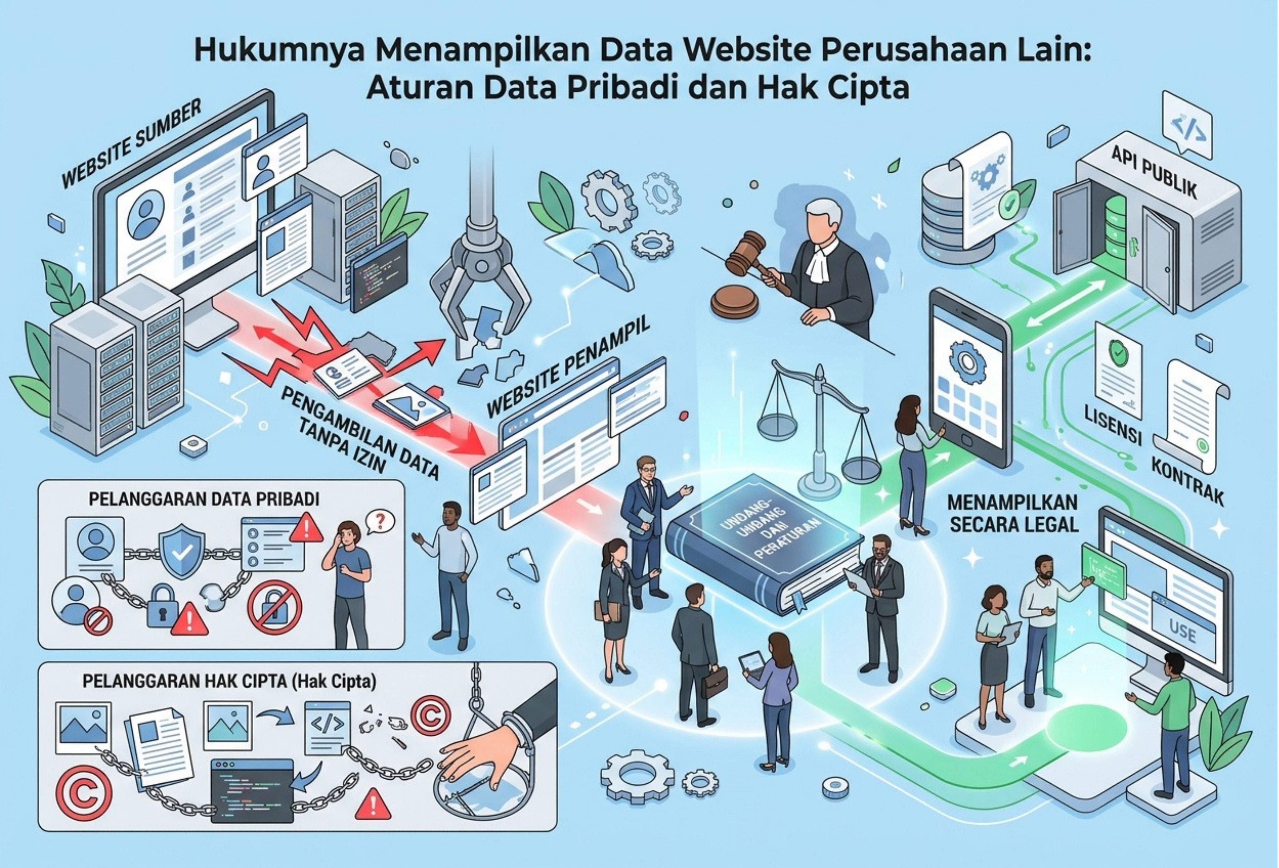 Hukumnya Menampilkan Data Website Perusahaan Lain: Aturan Data Pribadi dan Hak Cipta