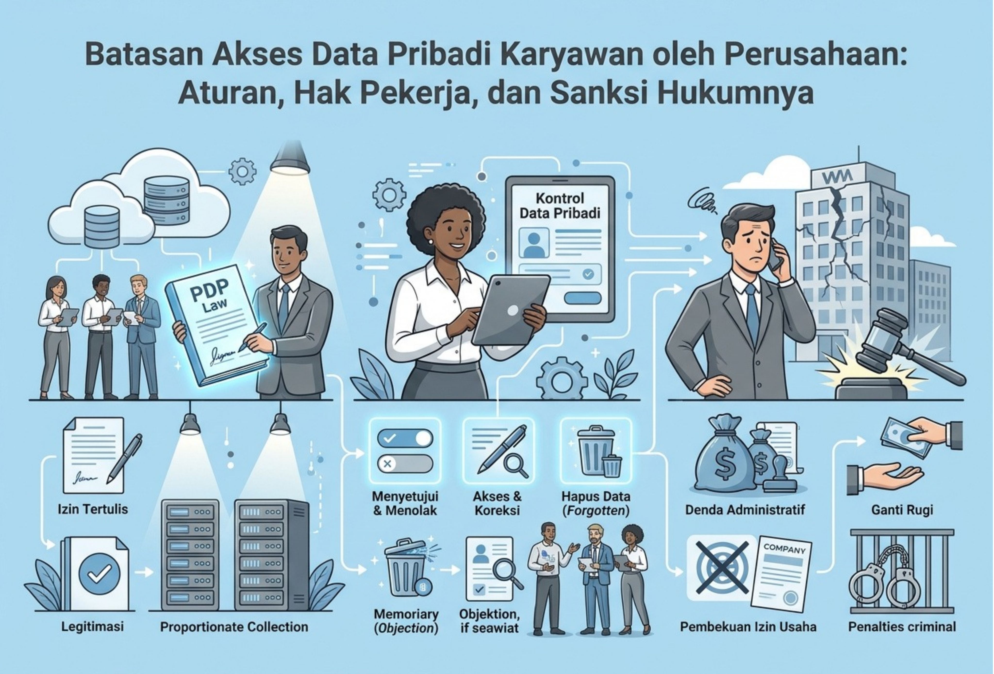 Batasan Akses Data Pribadi Karyawan oleh Perusahaan: Aturan, Hak Pekerja, dan Sanksi Hukumnya