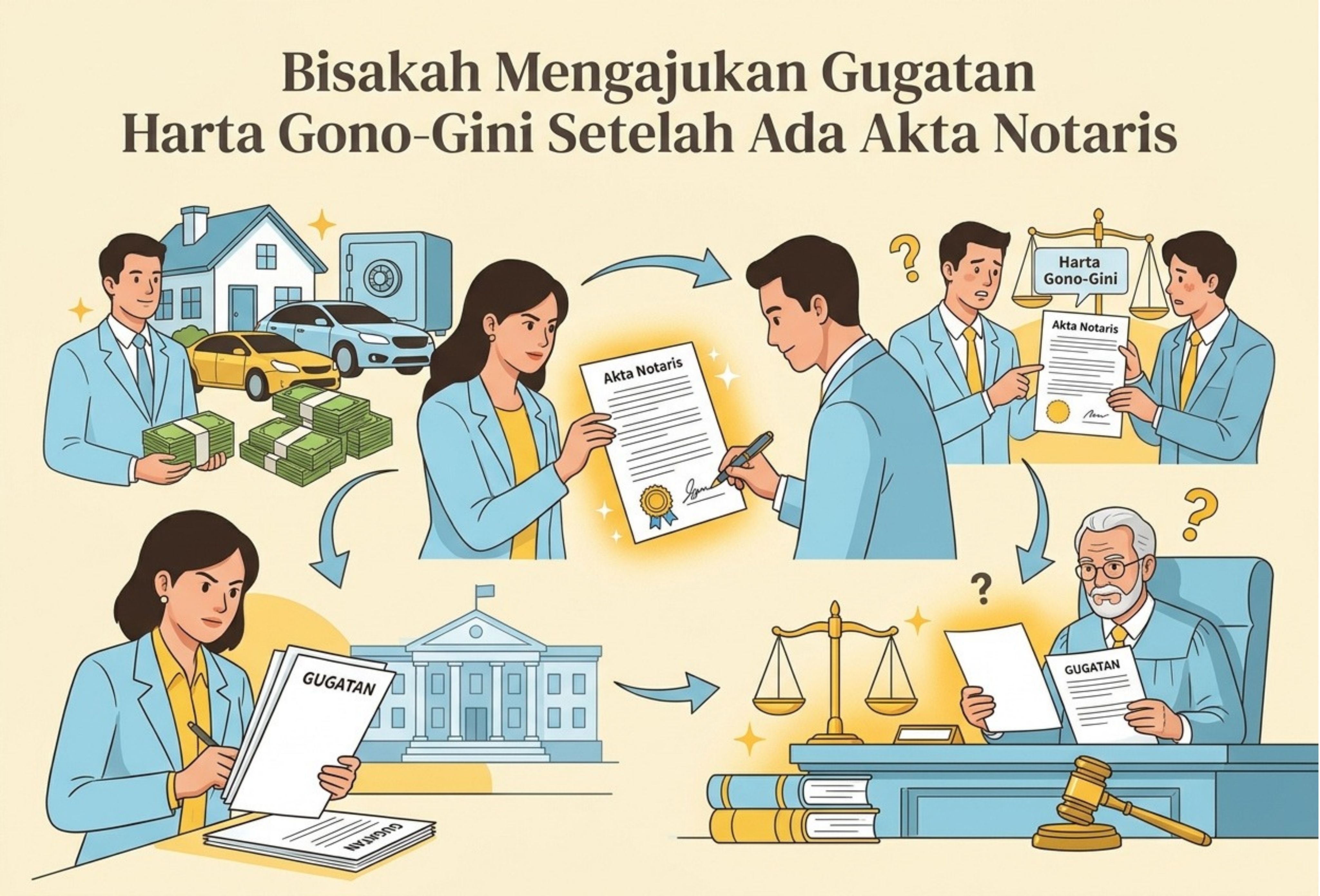 Bisakah Mengajukan Gugatan Harta Gono-Gini Setelah Ada Akta Notaris?