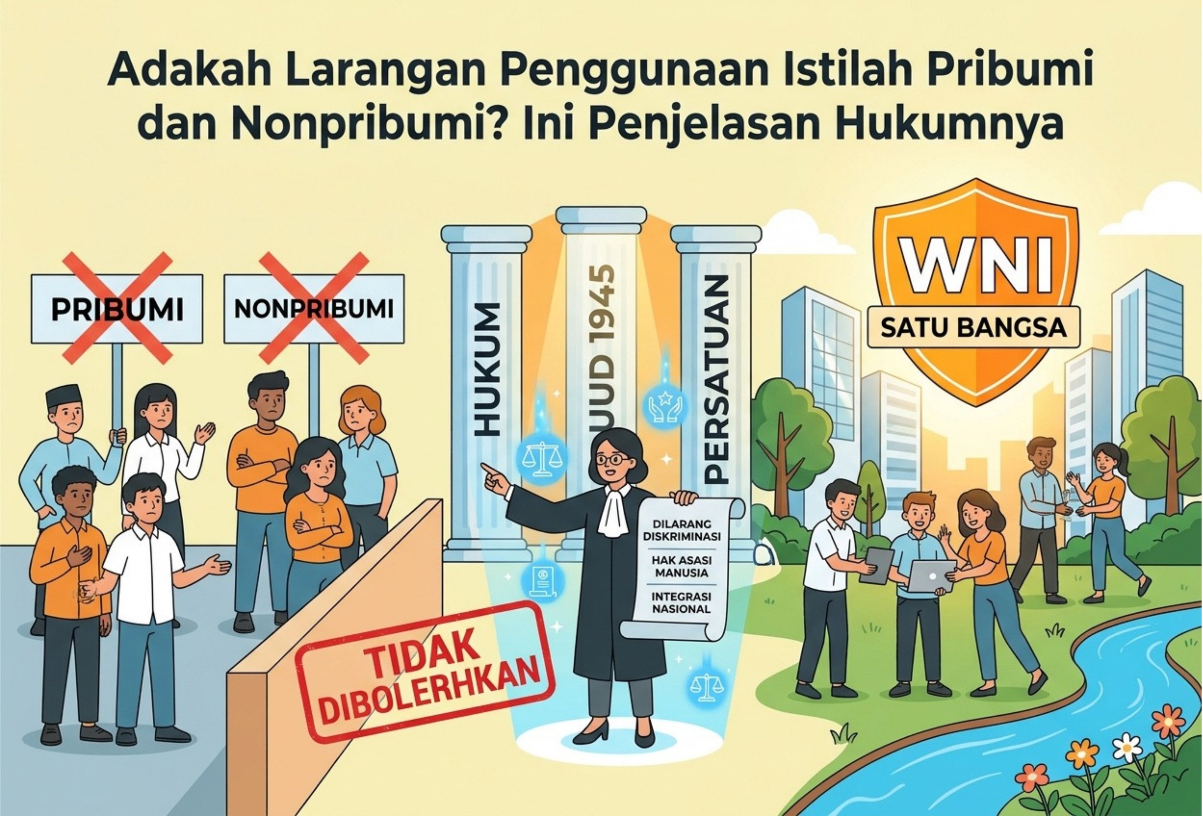 Adakah Larangan Penggunaan Istilah Pribumi dan Nonpribumi? Ini Penjelasan Hukumnya