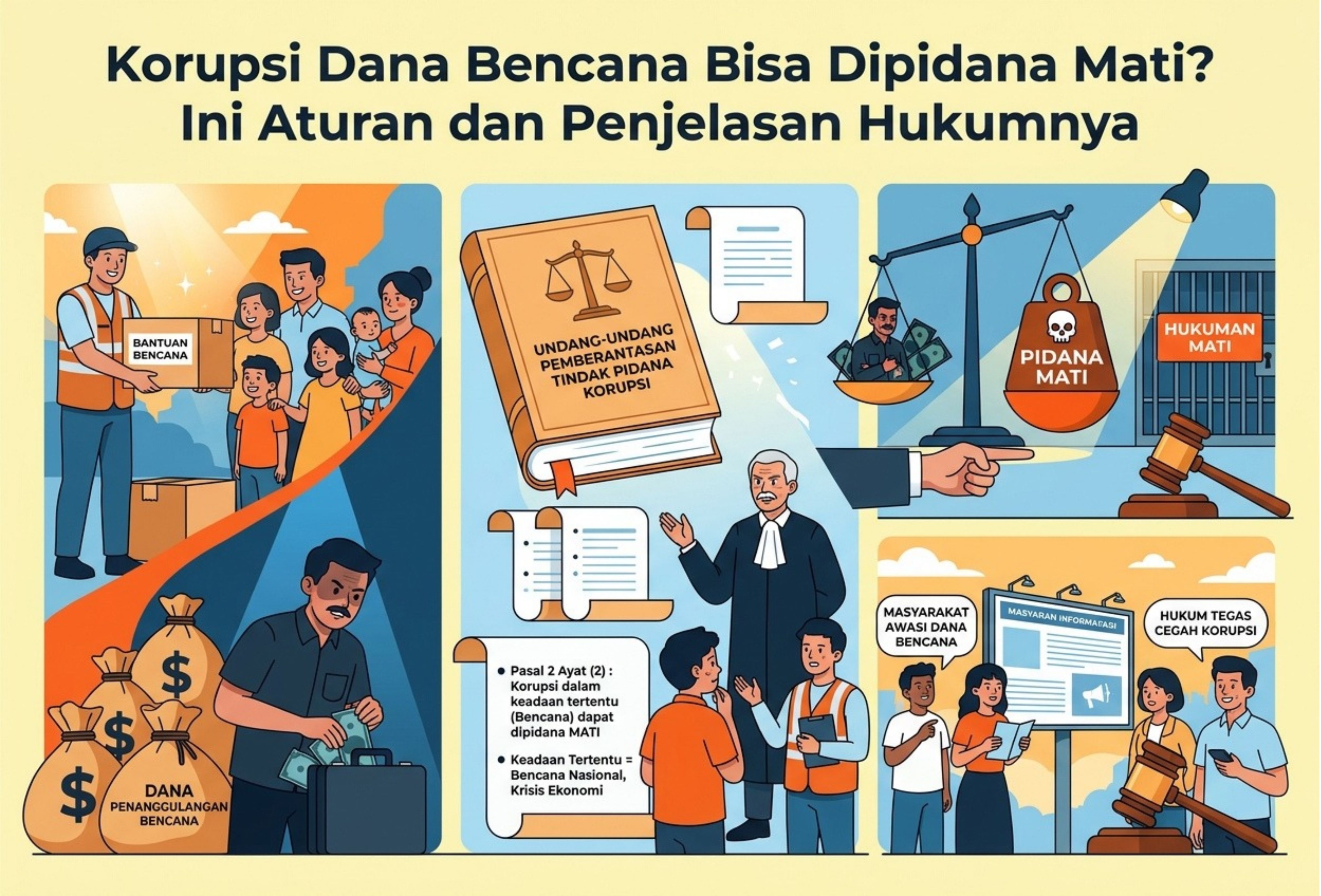 Korupsi Dana Bencana Bisa Dipidana Mati? Ini Aturan dan Penjelasan Hukumnya