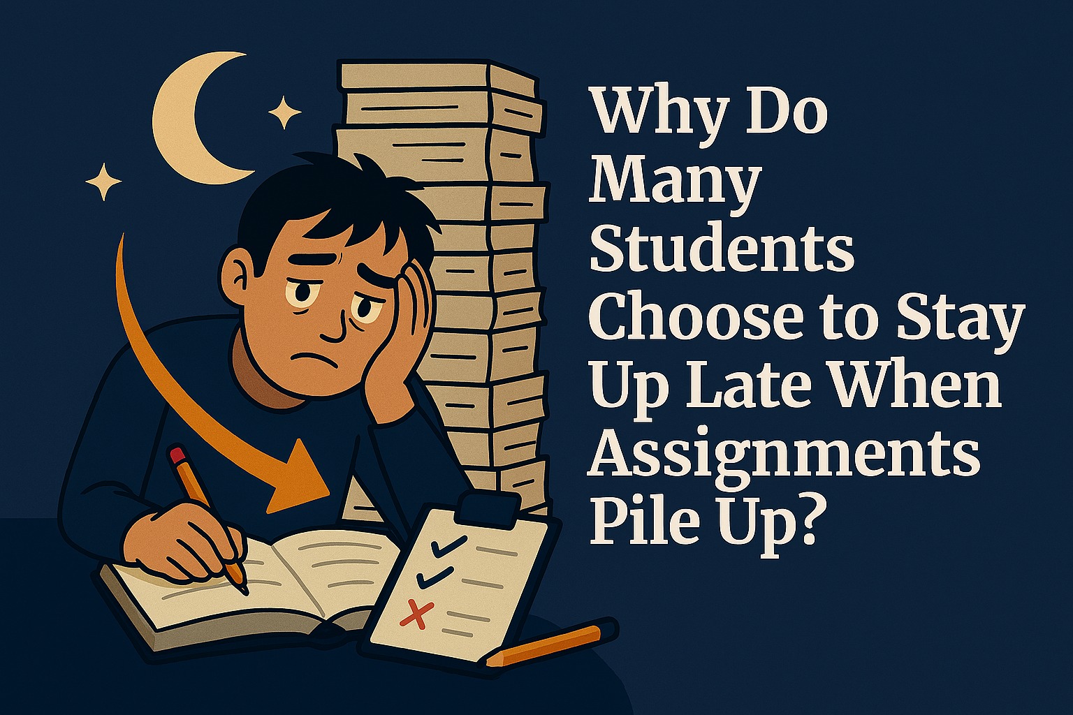 Why Do Many Students Choose to Stay Up Late When Assignments Pile Up?