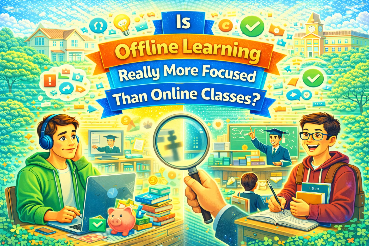 Is Offline Learning Really More Focused Than Online Classes?