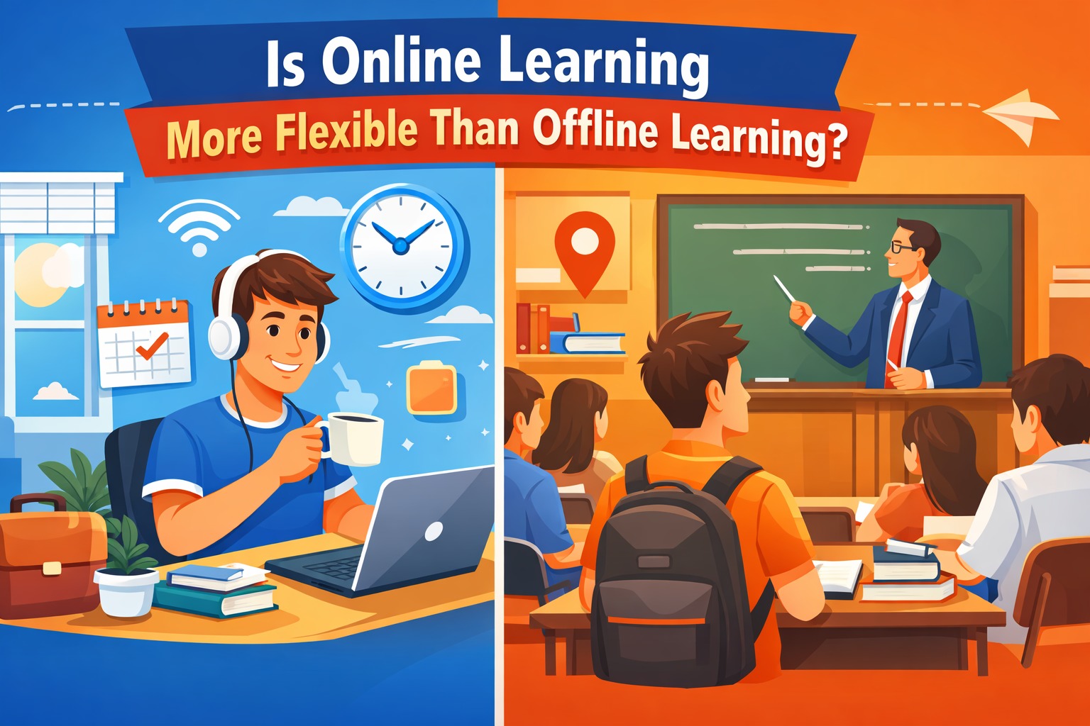 Is Online Learning More Flexible Than Offline Learning?