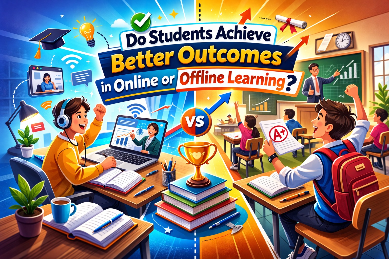 Do Students Achieve Better Outcomes in Online or Offline Learning?