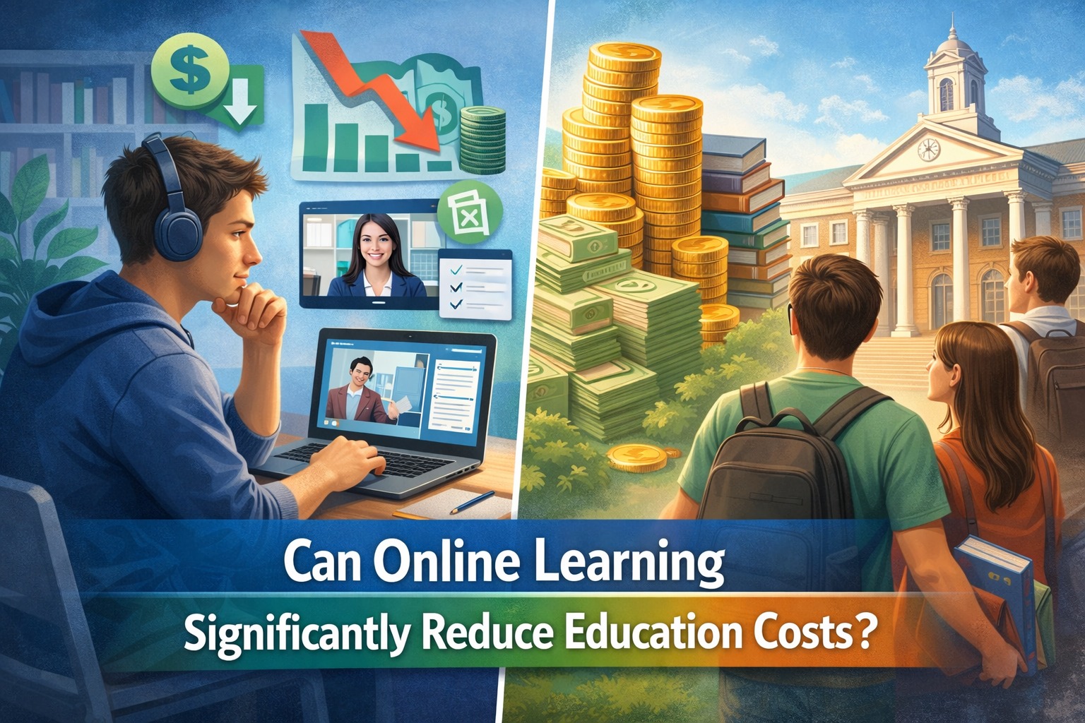 Can Online Learning Significantly Reduce Education Costs?