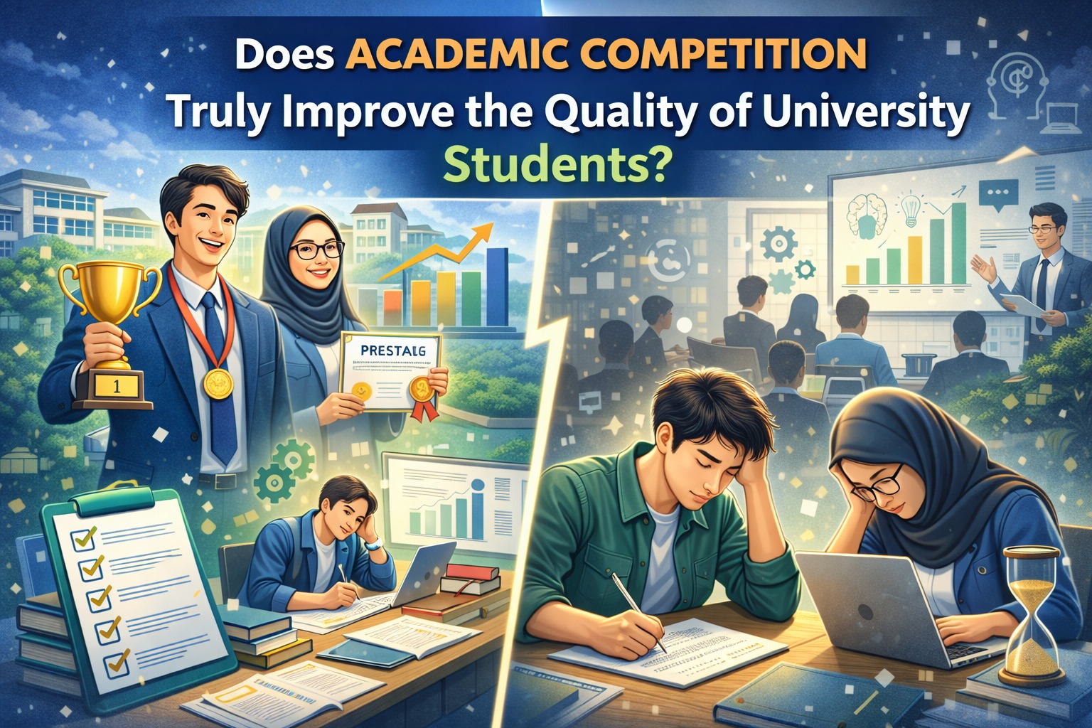 Does Academic Competition Truly Improve the Quality of University Students?