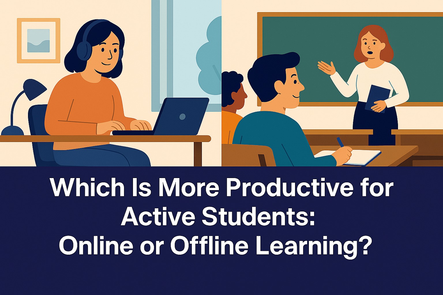 Which Is More Productive for Active Students, Online or Offline Learning
