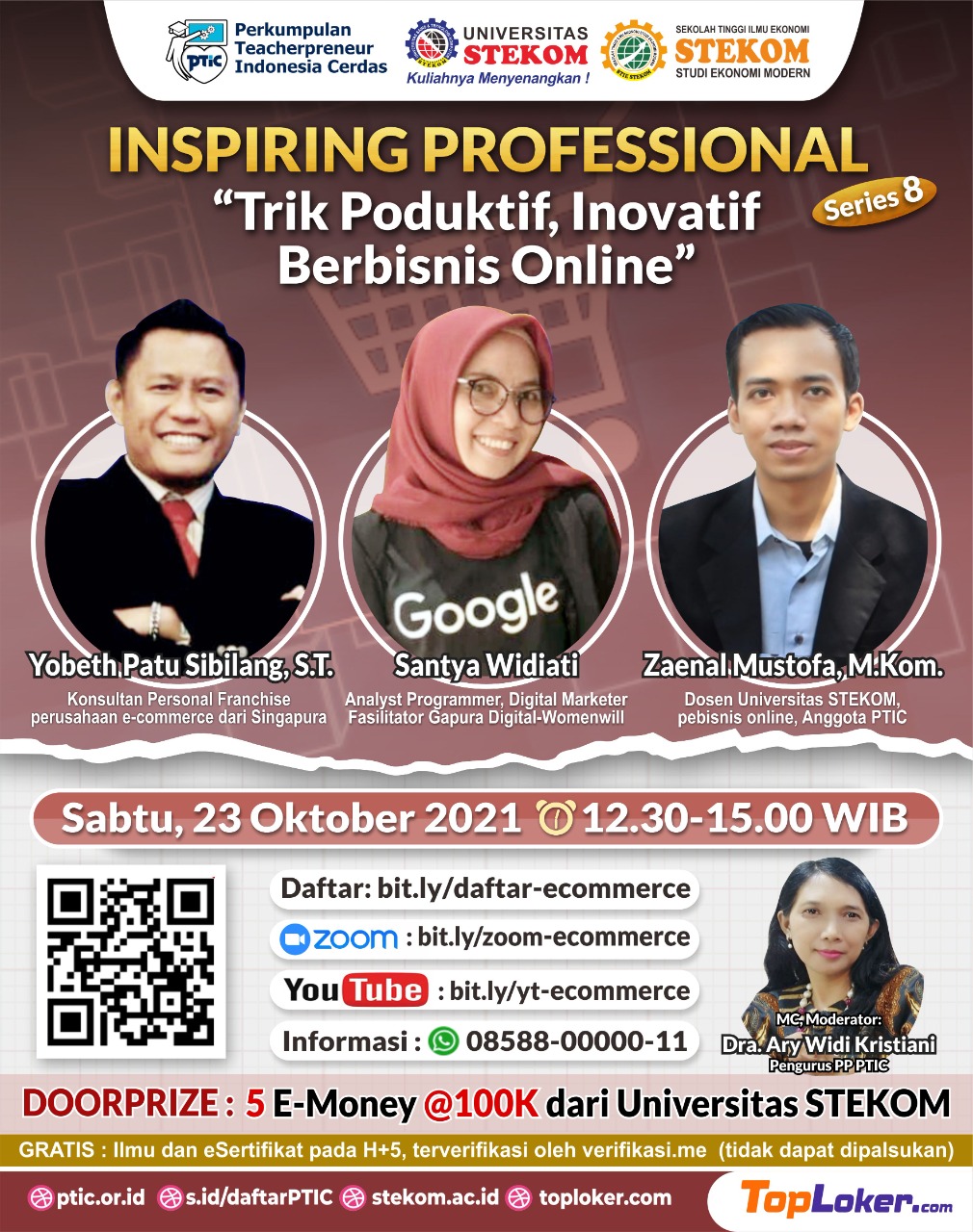 INSPIRING PROFESSIONAL #SERIES 8 Tema : "Trik Produktif, Inovatif Berbisnis Online"