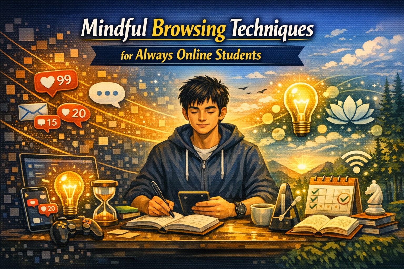 Mindful Browsing Techniques for Always Online Students