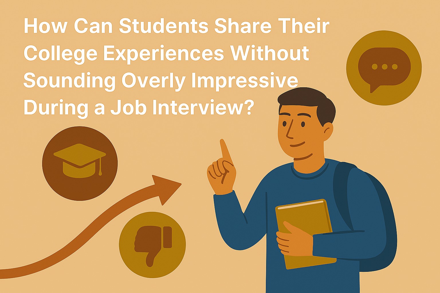 How Can Students Share Their College Experiences Without Sounding Overly Impressive During a Job Interview?