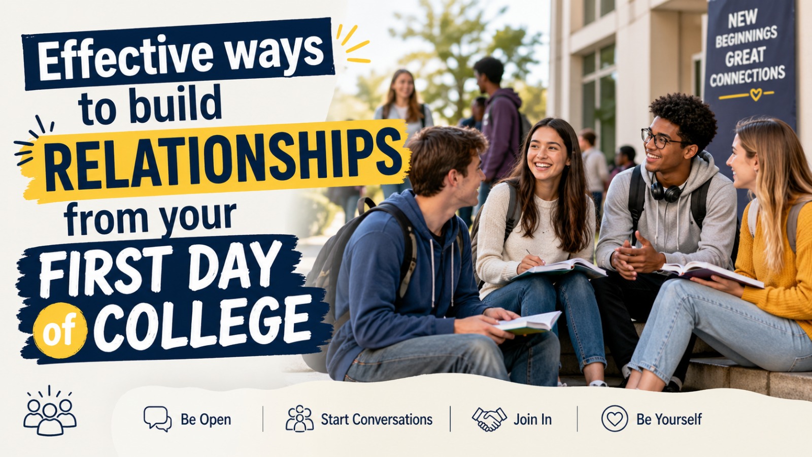 Effective ways to build relationships from your first day of college