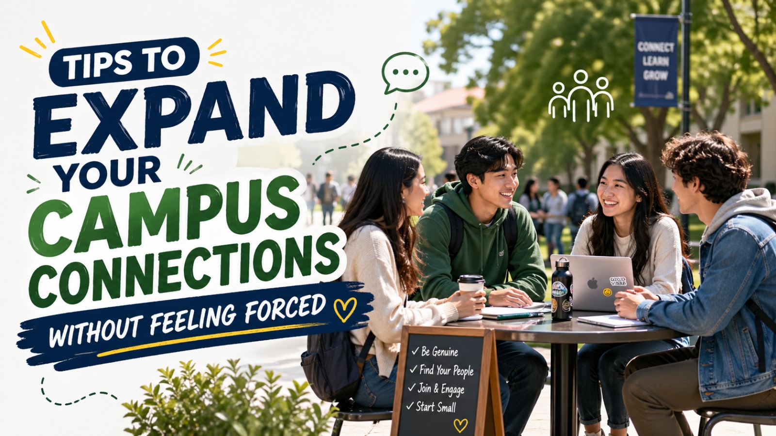 Tips to expand your campus connections without feeling forced